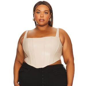 Ali Faux Leather Corset Top REMI x REVOLVE